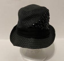 Fedora Hat Black Adult with Bling Design one size Men  s