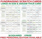10 x A5 Fundraising Scratch Cards : Lifestyle, Music, Sitcoms, Dogs, Names, Food