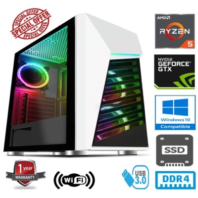 AMD RYZEN 5 5600X 4,6 GHz 32GB RAM 960GB SSD NVIDIA GEFORCE RTX3070 8GB GAMING PC