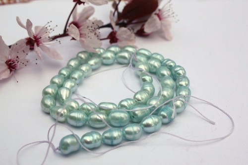 Oval 5-6 mm Natürlich Zuchtperlen Strang Süßwasser Perle Schmuck Kette Halskette - Picture 11 of 19
