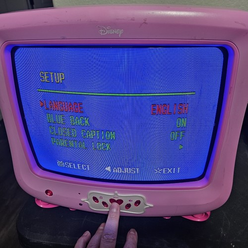 Disney Princess Retro Color TV Pink 2007 P1310ATV 13" Gaming Tested & Working - Picture 4 of 19