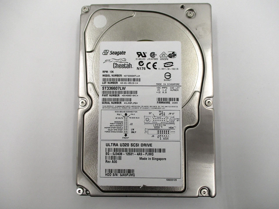 Seagate Cheetah ST336607LW 3.5" Ultra 320 SCSI HD Drive P/N: 9V4005-041 Tested - Image 4 of 4