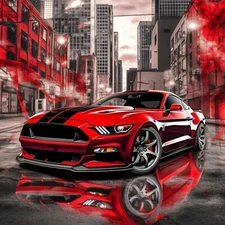 Mustang GT | AI | POSTER 24 X 24 INCH