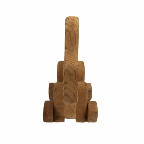 Juguete rodante de madera vintage conejo de Pascua decoración casa de campo aprox. 7" - Imagen 2 de 7