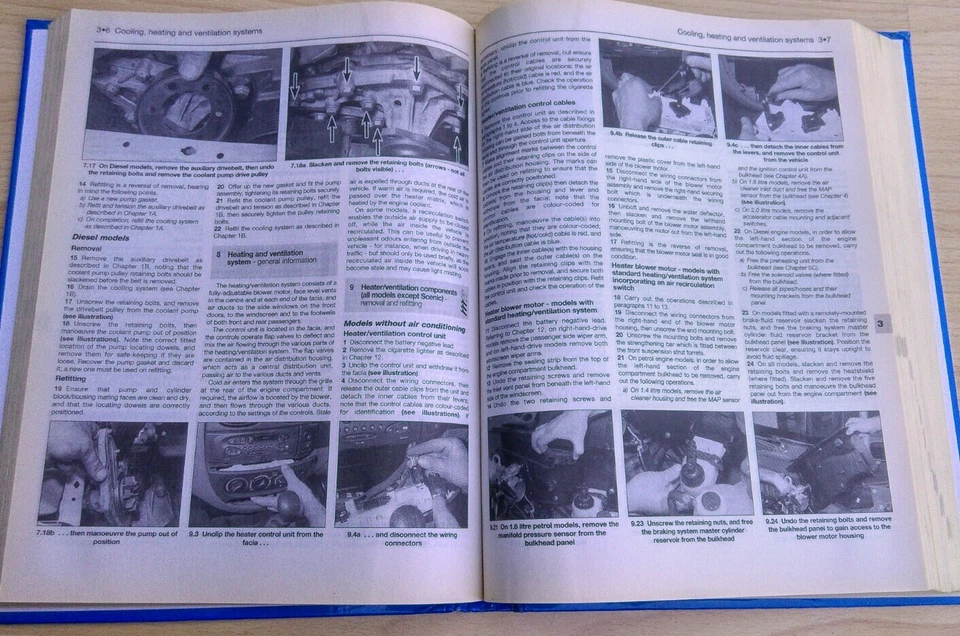 Renault Megane & Scenic Haynes workshop manual No 3395, 96 to 98+ handbook - Image 3 of 4