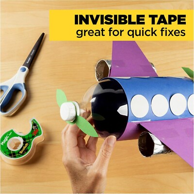 Scotch Magic Tape Christmas Card Repair and Gift Wrap Supplies, 3 Rolls