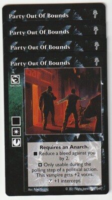 Party Out of Bounds x4 5th Edition VTES Jyhad