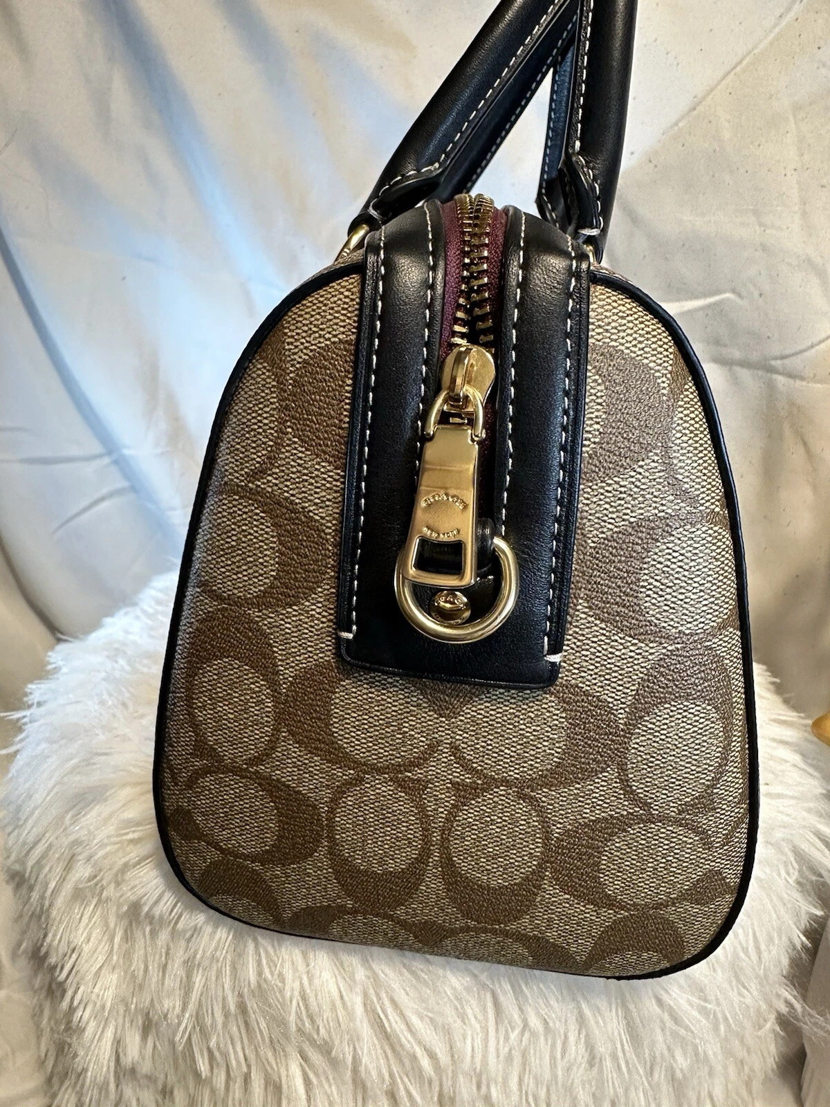 Coach Disney X Villains PACCHETTO borsetta e polso firma tela con toppe