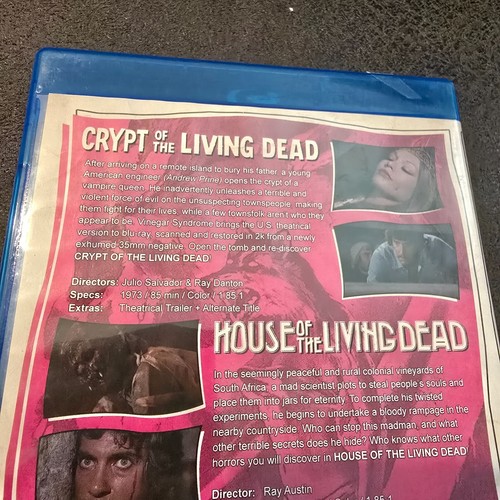 Crypt & House of the Living Dead Blu-ray Vinegar Syndrome OOP Horror Rare - Picture 5 of 10