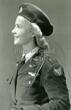 WW2 Picture Photo beautiful girl in military uniform 5886