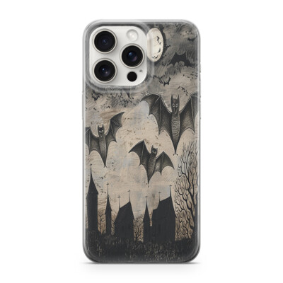 GEISTER SCHLOSS Handy Hülle für iphone 16 PLUS schwarze Fledermaus M3
