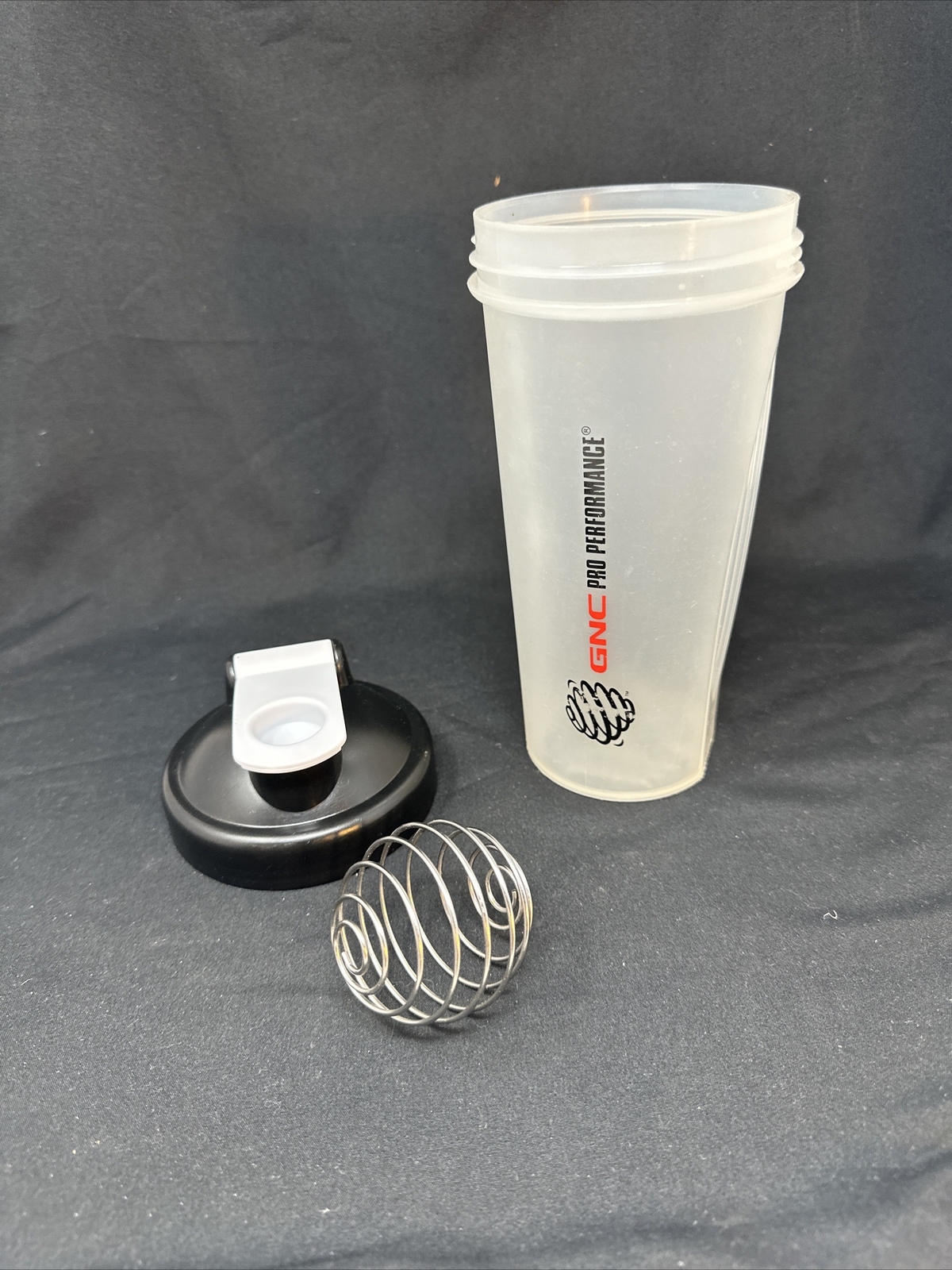 SHAKER/MIXER WISK-BLENDER BOTTLE-PROTEIN SHAKES-CLEAR-BPA FREE-GNC, EXC