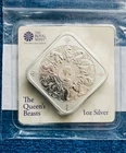 Royal Mint Queens Beast Completer Bar 1oz Fine Silver 999.9 sealed card
