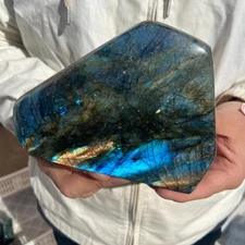 2.5lb Natural Flash Labradorite Quartz Crystal Freeform Mineral Healing