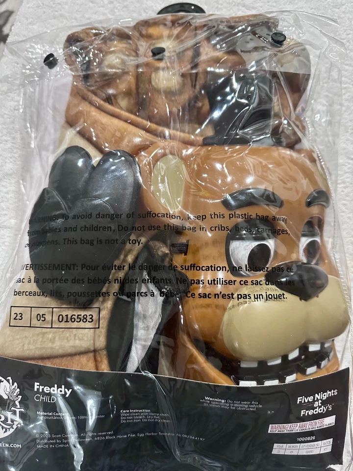 Disfraz Clásico Freddy Fazbear Spirit Child GRANDE - Five Nights at Freddy's NUEVO Foto 3 de 4