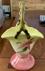 Vintage Hull Art Pottery Basket Woodland W9-8 3/4" USA