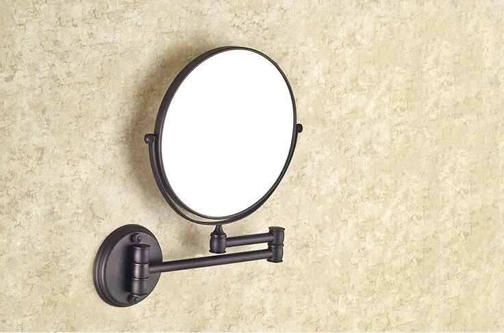 Oil Rubbed Brass Makeup Mirror 3x Magnifying Folding Wall Mount Vanity Mirror [
