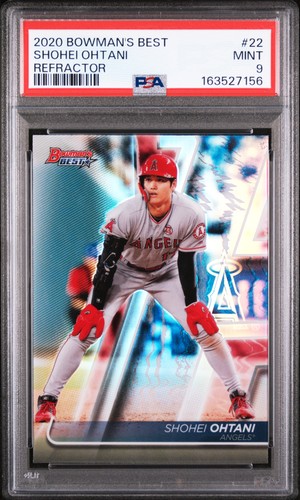 2020 BOWMAN'S BEST REFRACTOR #22 SHOHEI OHTANI PSA 9