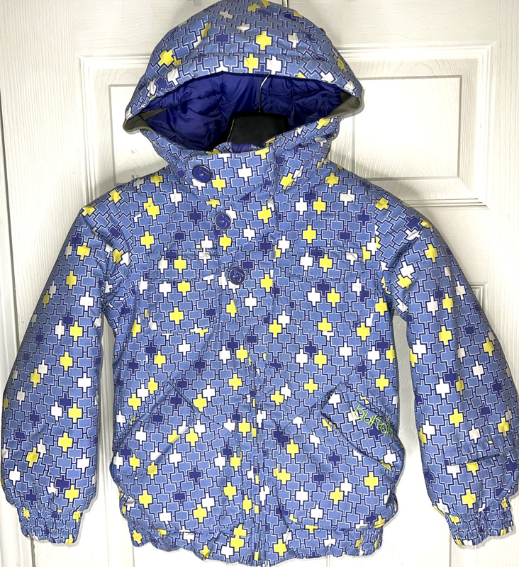 Y2K Burton Girls Sz 7/8 Lavish Bomber Jacket Coat Ski Snowboard Waterproof Snow