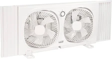 2 Speed Twin Window Fan w/Plastic Removable Bug Screen for Home Kitchen Bedroom