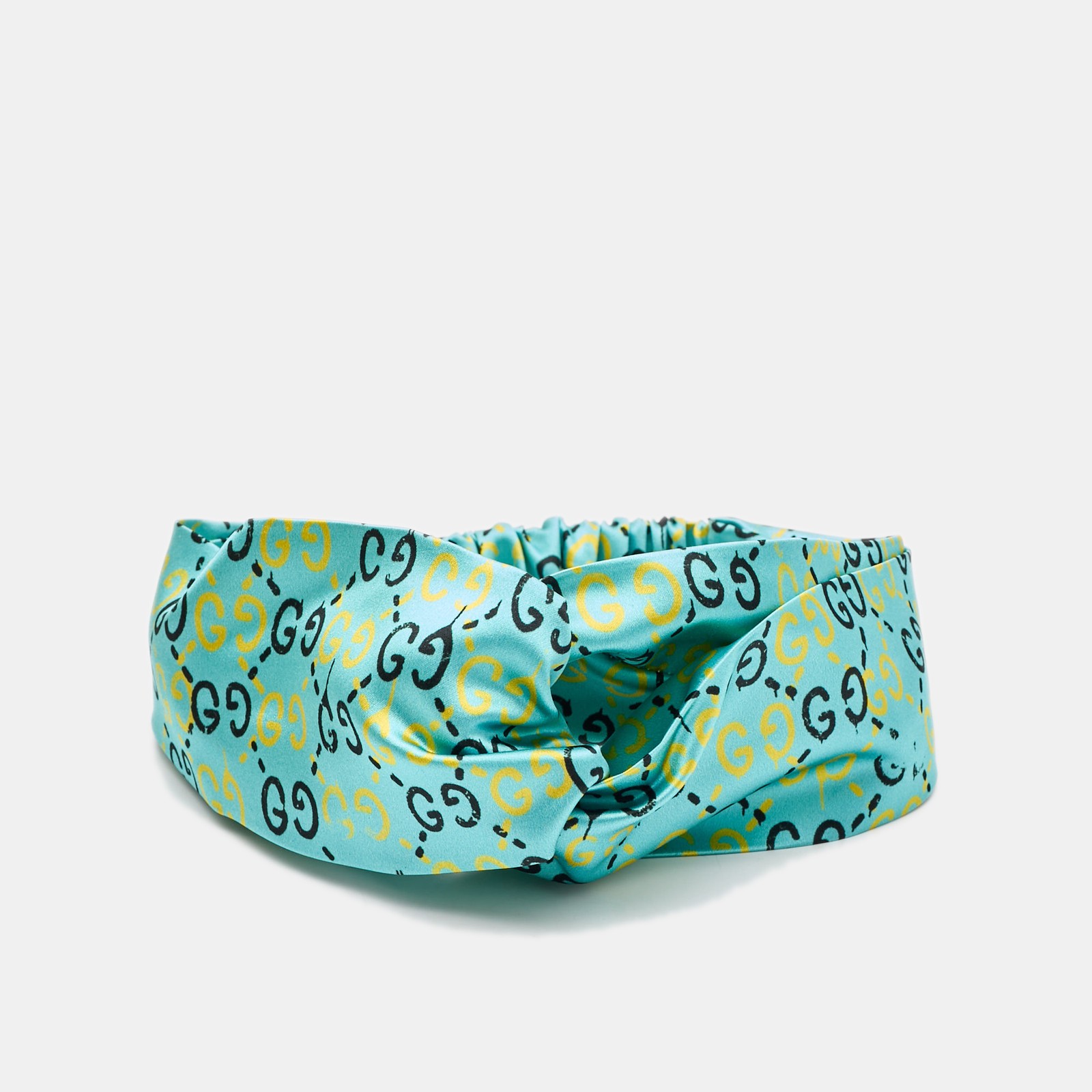 Gucci GG Ghost Silk Headband in Blue