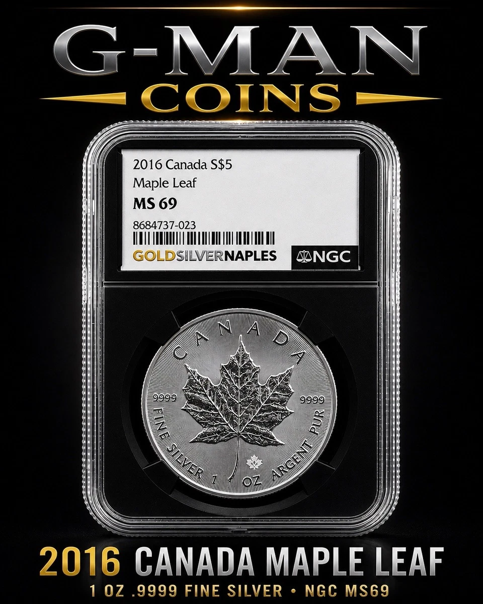Canadian Maple Leaf NGC Grade MS 69 Silver Bullion Coins for sale