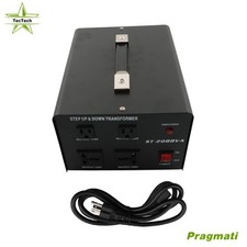 2000 W Voltage Converter Transformer Step Up/Down 110-120V To/From 220-240V NEW