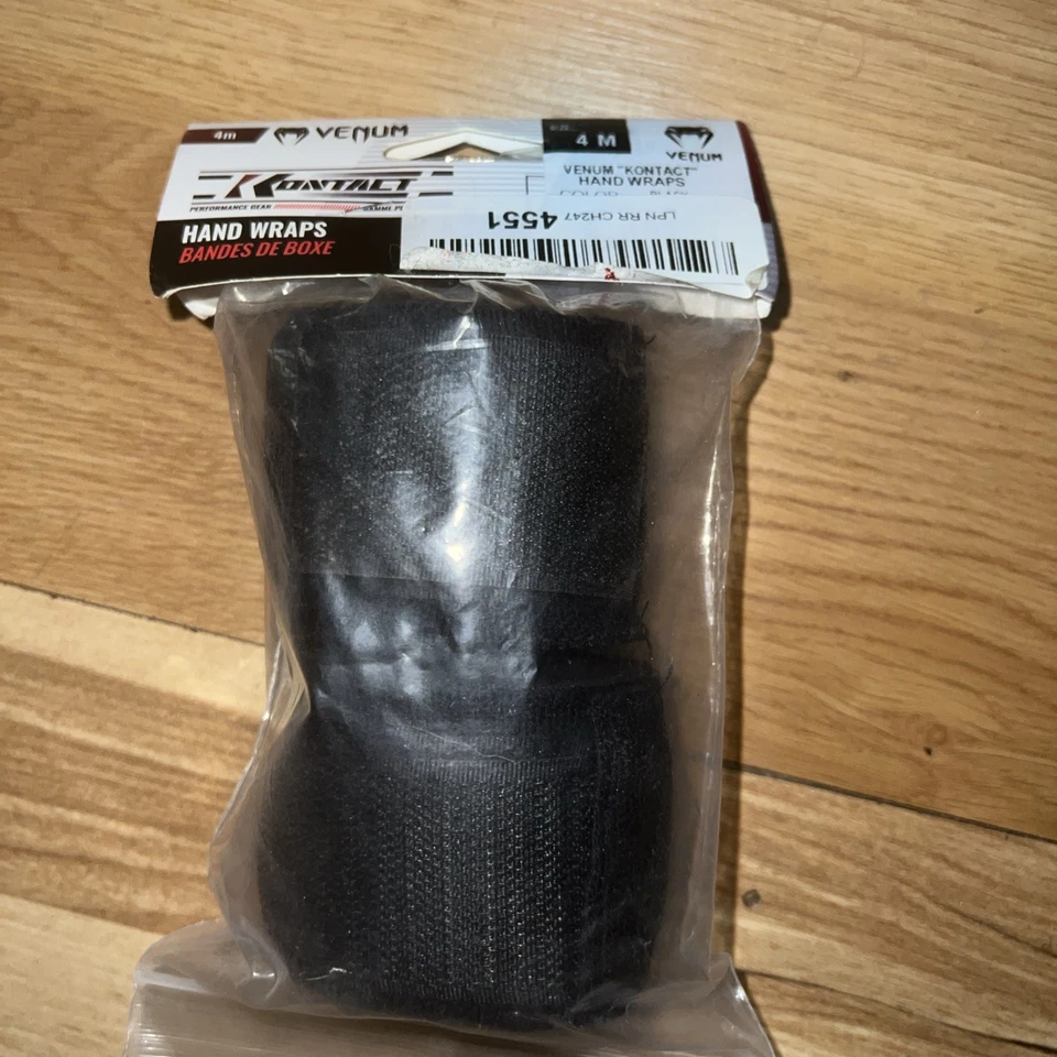 Venum Kontact Elastic Cotton Boxing Hand Wraps Black 4mm - Image 4 of 4