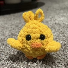 Handmade Crochet Duck Keychain   Cute Mini Plush Bag Charm ,Spring Accessory