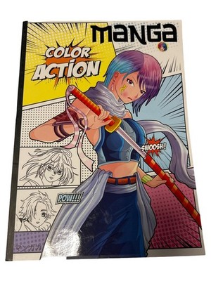 Manga Color Action Malbuch Zeichenbuch Anime Comic Manga Stil