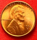 1952-S Lincoln Wheat Cent Penny GEM RD BU From an Original Bank Roll
