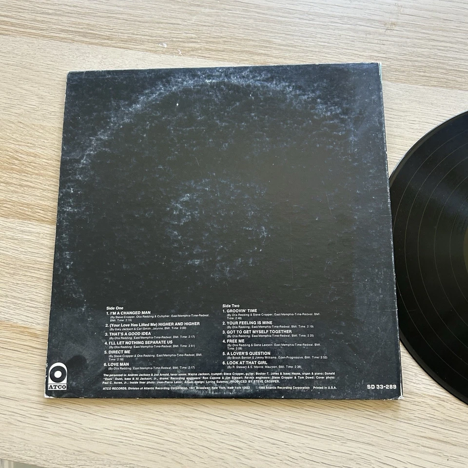 1969 OTIS REDDING LOVE MAN LP OG ATCO Gatefold Cover US Pressing NICE COPY - Image 4 of 4