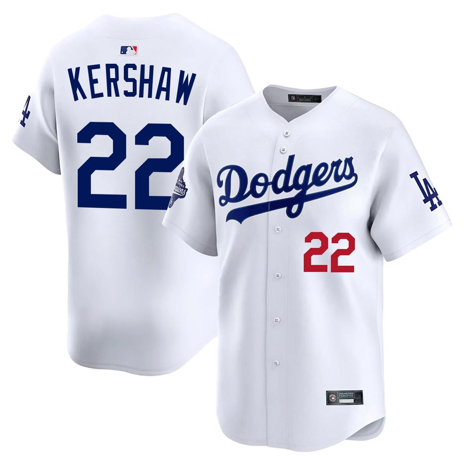 NWT Men's Dodgers White 2025 World Series Champions Limited Jersey