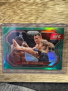 2021 Panini Prizm UFC Colby Covington #116 Green Prizms    