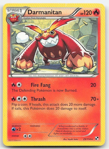 Darmanitan 25/114 Black and White Pokemon TCG DM