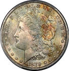 1879-S CAC MS 61 Dual Sided Rainbow Color Toned Looks Better