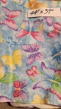 BUTTERFLIES GLITTER PURPLE FABRIC COTTON 44 X 39 FABRIC TRADATIONS