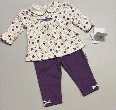 NWT- Vintage 2 piece Vitamins sweet girl baby outfit 12months