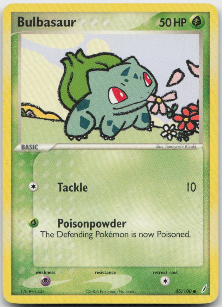Bulbasaur 45/100 Common Crystal Guardians Pokemon MP