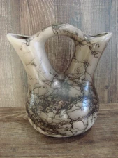 Small Native American Horse Hair Wedding Vase Pottery by Vail