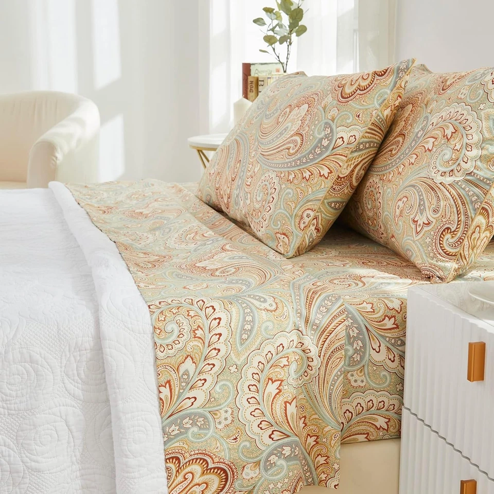 Juego de sábanas grandes temáticas Regal - 800 TC algodón egipcio Foto 3 de 4