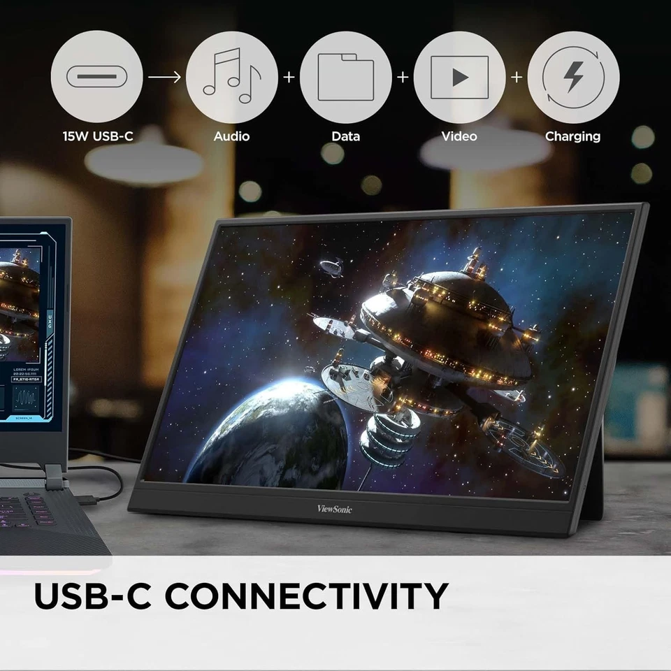 ViewSonic VA1653 16 Inch 1080p FHD IPS Portable Monitor - Certified Refurbished - Image 4 of 4