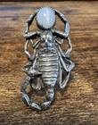 Sterling Silver MOP Scorpion Ring - Large, Heavy - Size 7 - Vintage