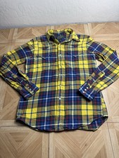 Vintage Ralph Lauren POLO COUNTRY Size S Flannel Western Shirt Plaid Yellow