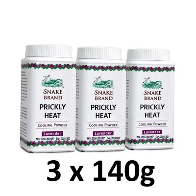 3xSnake Brand Prickly Heat Cooling French Lavender Powder 140g  8852086001684 | eBay