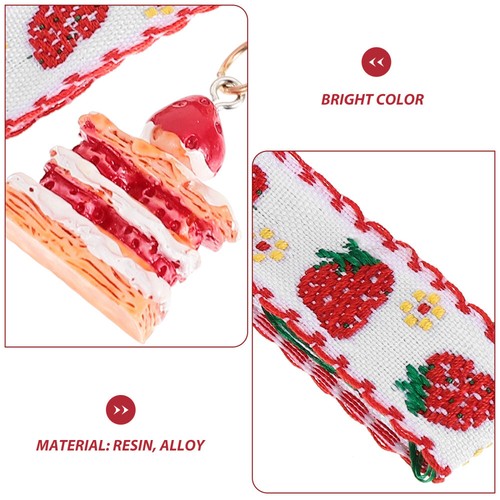 2 Pcs Strawberry Bell Keychain Girl Mobile Phone Case Decoration - 第 12/12 張圖片