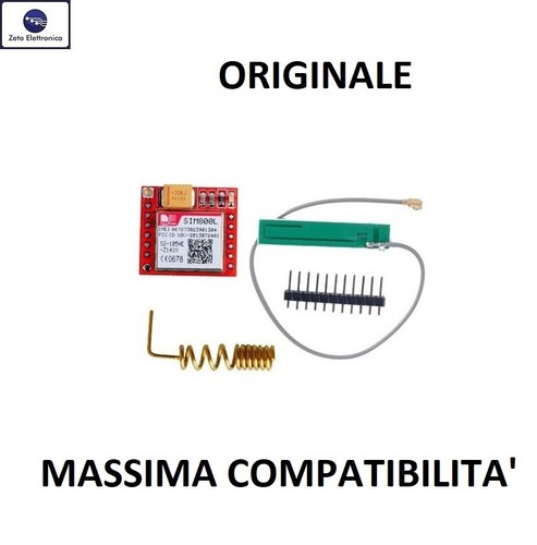 MODULO GSM SIM800L ORIGINALE SIM800 GPRS SHIELD SCHEDA PER ARDUINO CON ANTENNA  - Photo 1/6