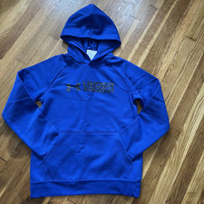Under Armour Boys Youth Large Blue Rival Fleece Hoodie Loose NWT MSRP: 40 NWT
