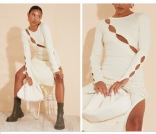 Pretty Little Thing Cut Out Midi Dress Size 4 NWT