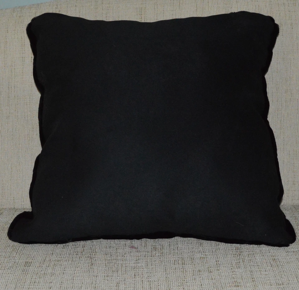 Almohada de piel de visón real secciones esquiladas negras genuina auténtica Foto 2 de 2